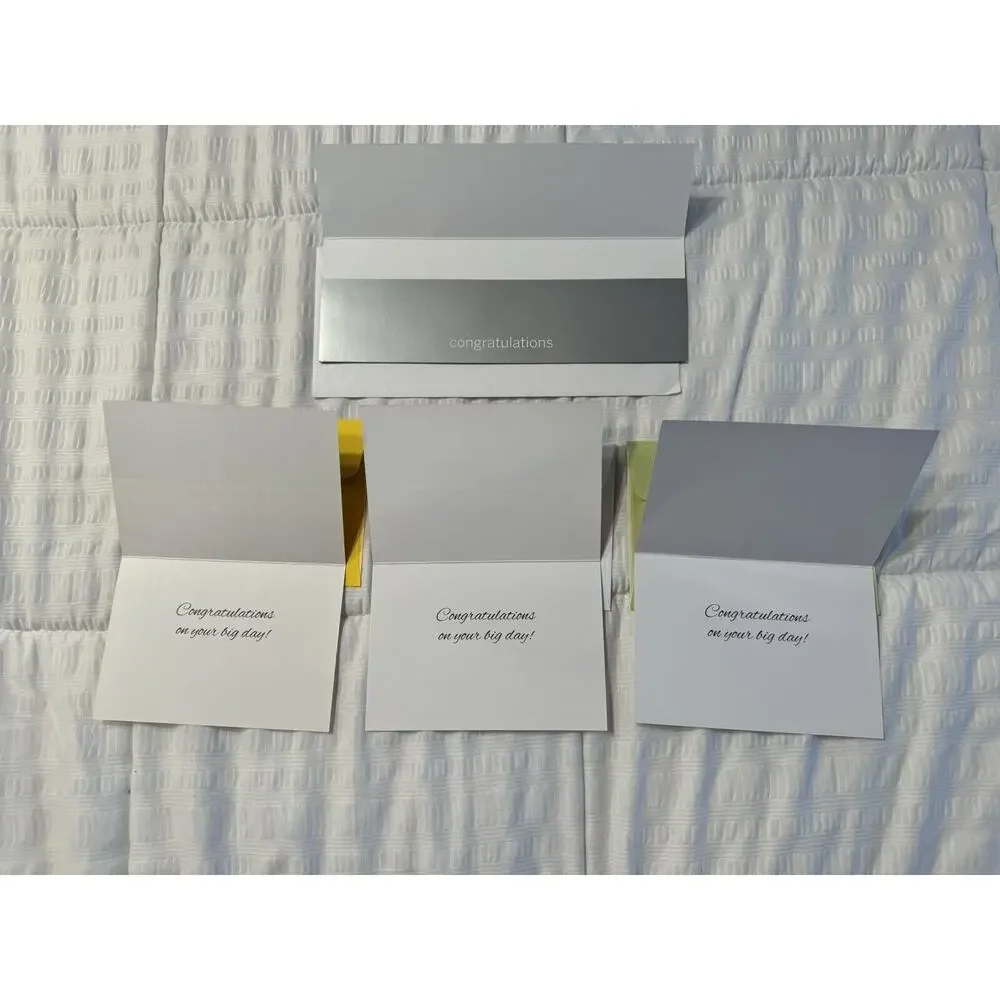 Lot of 4 Congratulations Cards Greeting Multicolor multi size